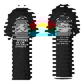 Oak Island North Carolina Retro Minimalist Ocean Wave Sunset T-Shirt | Mazezy