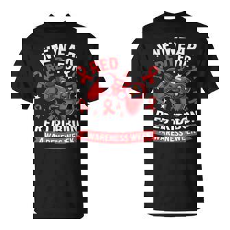 In October We Wear Red Awareness Month Gaming For Boys Men T-Shirt | Mazezy