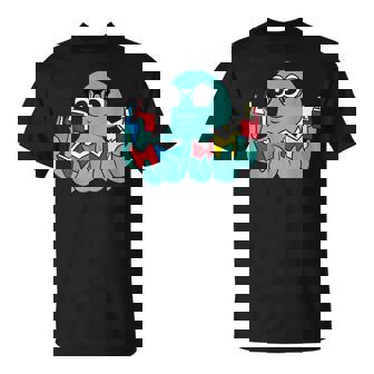 Octopus Reading Books T-Shirt | Mazezy