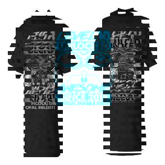 Official Double Digits Level 10 Unlocked 10Th Birthday Boy T-Shirt | Mazezy