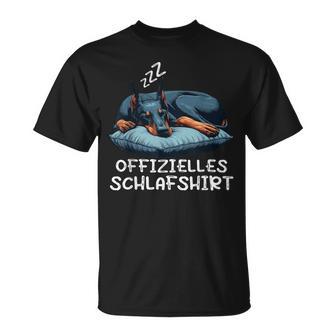 Offizielleschlaf Dobermann Hund Dobermannbesitzer T-Shirt - Seseable