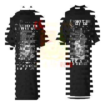 Oh What Fun It Is To Read Xmas Ghost Reading Books Lover T-Shirt | Mazezy