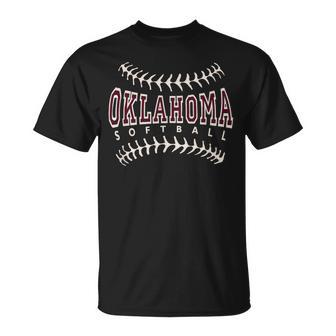 Oklahoma Softball Stitches T-Shirt | Seseable FR