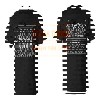 Old Scuba Diver Shirt Getting Older Dont Stop Diving Tank Top T-Shirt | Mazezy