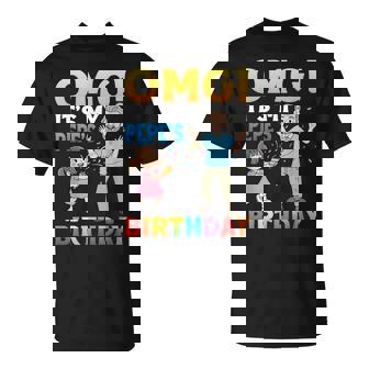 OMG It's My Pepe's Birthday Grandfather With Granddaughter T-Shirt | Mazezy