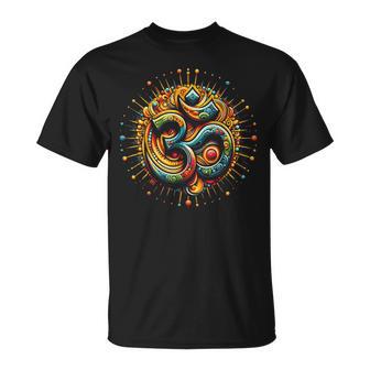 Omymbol Aum Ohm Mandala Hindú Yoga Meditación Namaste Camiseta unisex - Regaloses