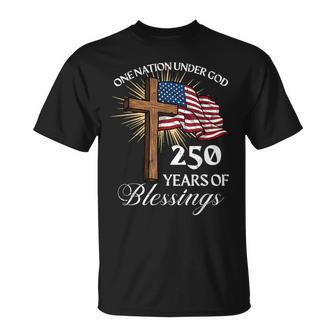 One Nation Under God 250 Years 250Th Anniversary Usa Men T-Shirt | Seseable CA