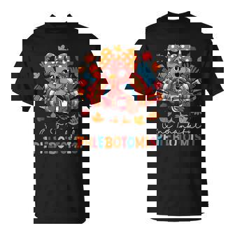 One Thankful Phlebotomist Thanksgiving Turkey Bow Tie Women T-Shirt | Seseable CA