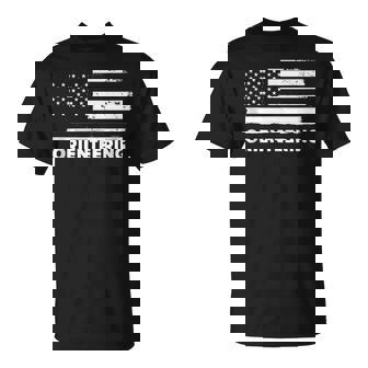 Orienteering Life USA Flag Patriotic Sports Tank Top T-Shirt | Mazezy