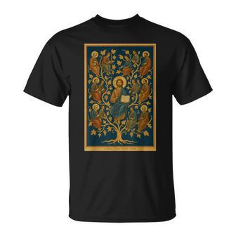 Orthodox Icon Of Jesus I Am The Vine Icon T-Shirt - Thegiftio