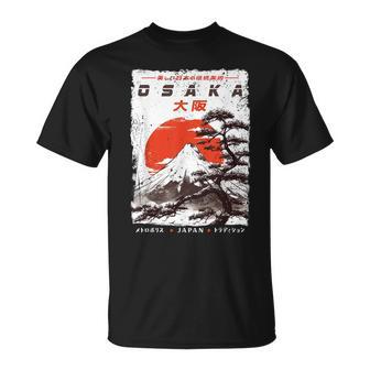 Osaka City Retro Japanisches Ukiyoe-E Kunstwerk Osaka T-Shirt - Geschenkecke