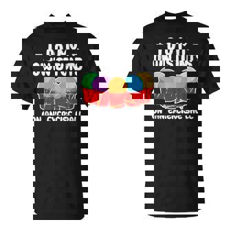 I Do My Own Stunts On An Exercice Ball Cardio Drumming Tank Top T-Shirt | Mazezy