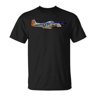P-51 Mustang Wwii Avión De Combate Historia De La Aviación Militar De Ee Uu Camiseta unisex - Regaloses