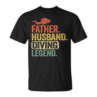 Padre Marido Buceo Leyendaintage Divertido Buceo Camiseta unisex - Regaloses
