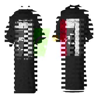 Pakistan Egypt Half Flag Pakistani Egyptian Heritage T-Shirt | Mazezy