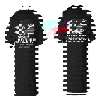 Pakistan United Kingdom Flag Pride Heritage Fans T-Shirt | Mazezy