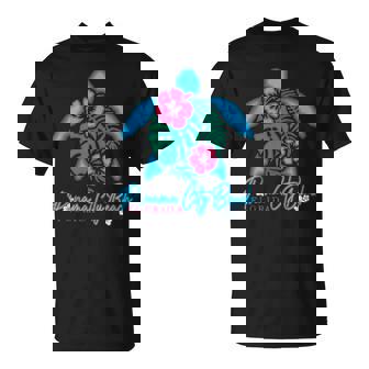 Panama City Beach Florida Sea Turtle Hibiscus Tropical Tank Top T-Shirt | Mazezy