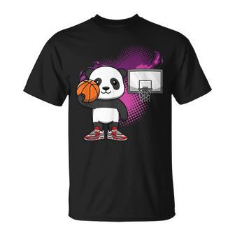 Panda Oso De Baloncesto Jugador De Baloncesto Pelota De Baloncesto Camiseta unisex - Regaloses