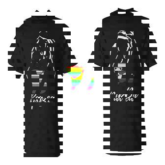 Papa Bear Rainbow Hug Love Support Parent Pride LGBTQ Tank Top T-Shirt | Mazezy