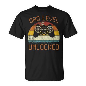 Papá Nivel Desbloqueadoideojuego Papá Jugador Divertido Camiseta unisex - Regaloses