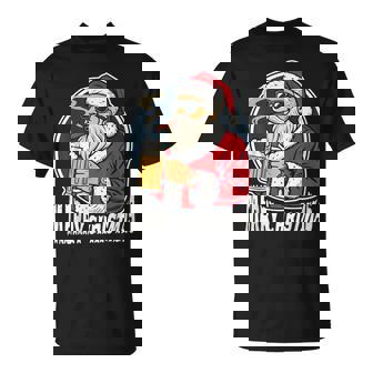 Papá Noel Barbudo Cerveza Y Puro Humor Camiseta unisex - Regaloses