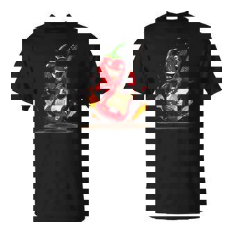 Paprika Shredding The Electric Guitar With Fire T-Shirt | Mazezy