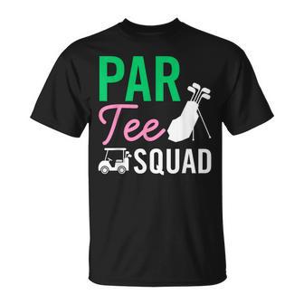 Par Squad Birthday Party Golf Player Family Women T-Shirt | Mazezy