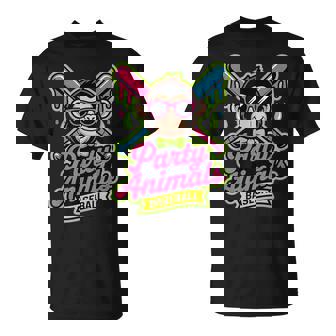 Party Animals Baseball Monkey Vibrant Slime T-Shirt | Mazezy