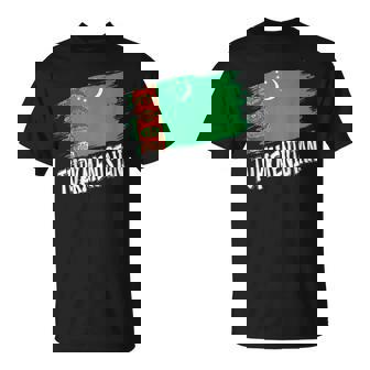 Patriotic Retro Turkmen Flag Turkmenistan T-Shirt | Mazezy