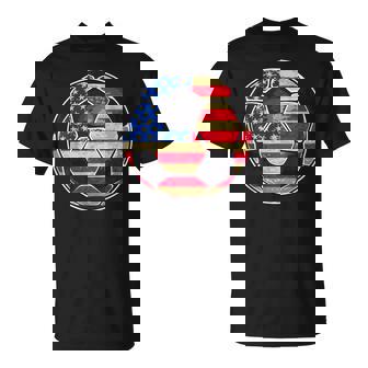 Patriotic Soccer Ball USA Flag T-Shirt | Mazezy