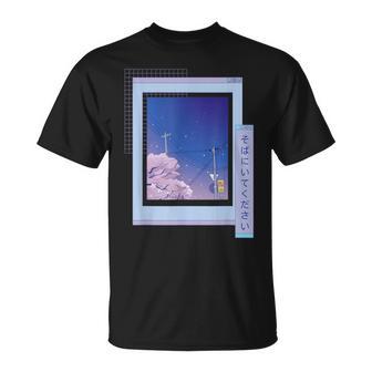 Paysage Japonaisaporeux Avec Une Fleur De Cerisier T-Shirt - Cadeauxyz