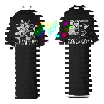 Peace Love Bead Beading Beader Beadwork T-Shirt | Mazezy