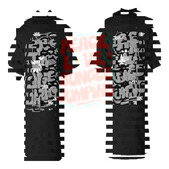 Peace Love Bungee Jumping 60s 70s Hippie Retro Bungee Jumper T-Shirt | Mazezy
