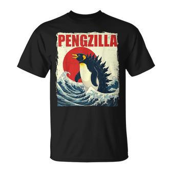 Pengzilla Penguin Lover Bird Watcher T-Shirt - Monsterry