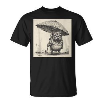Perro Con Paraguas Japónintage Camiseta unisex - Regaloses
