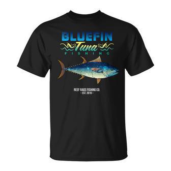 Pesca De Atún Rojo En Aguas Profundas Cuello Camiseta unisex - Regaloses