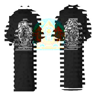 Pharaoh Tutankhamun And Egyptian Pyramids T-Shirt | Mazezy