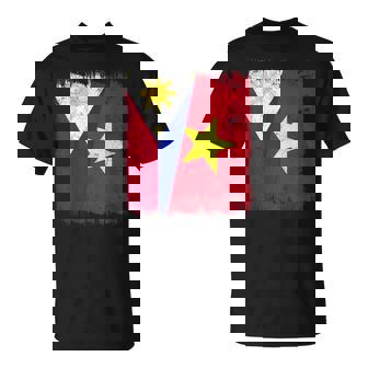 Philippines Vietnam Half Flag Filipino Vietnamese History T-Shirt | Mazezy