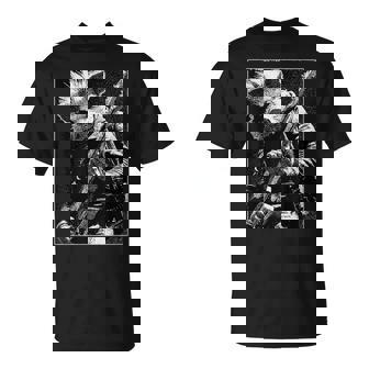 Pig With Guitar Rocker Urban Animal Punk Grunge Aesthetic T-Shirt | Mazezy