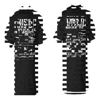 Pilot Plane Airplane Kids Men Things I Do In My Spare Time T-Shirt | Mazezy