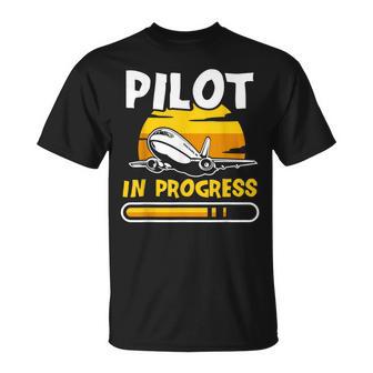 Pilote En Cours Bâche Aviateur Aviation Avion T-Shirt - Cadeauxyz