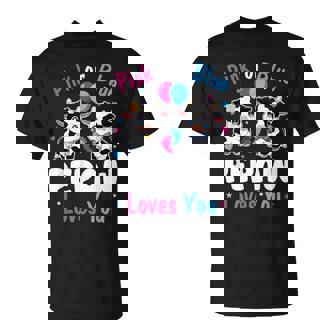 Pink Or Blue Pepaw Loves You Cow Baby Gender Reveal T-Shirt | Mazezy