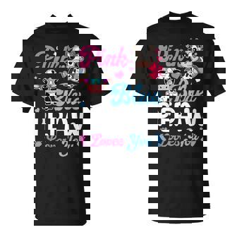 Pink Or Blue Pepaw Loves You Cow Baby Gender Reveal T-Shirt | Mazezy