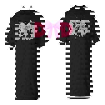 Pink Bow Dad Pocket Proud Dad Daughter Matching Fathers Day T-Shirt | Seseable UK