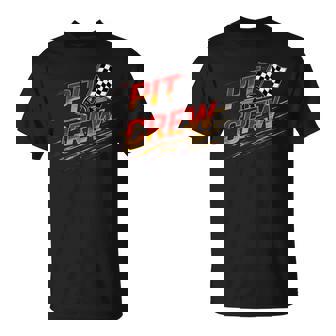 Pit Crew Race Car Birthday Party Matching Family Racing T-Shirt | Mazezy