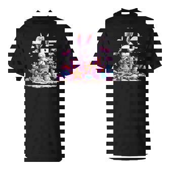 Playful Bunny Sandcastle Adventure Tank Top T-Shirt | Mazezy