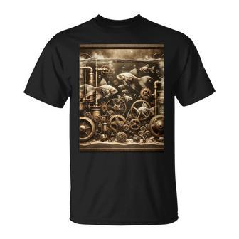Poisson Mécanique Rétro T-Shirt - Cadeauxyz