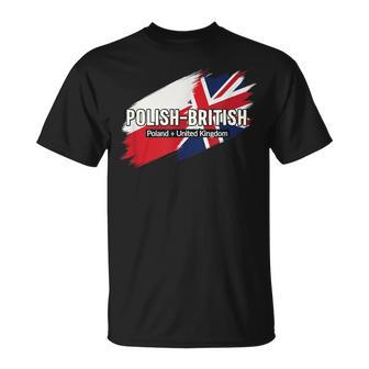 Poland United Kingdom Flag Pride Heritage Fans T-Shirt | Mazezy