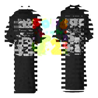 Pops Of The Two Rex 2Nd Birthday Boy Dinosaur T-Rex T-Shirt | Mazezy