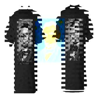 Post Impressionist Abraham Lincoln T-Shirt | Mazezy
